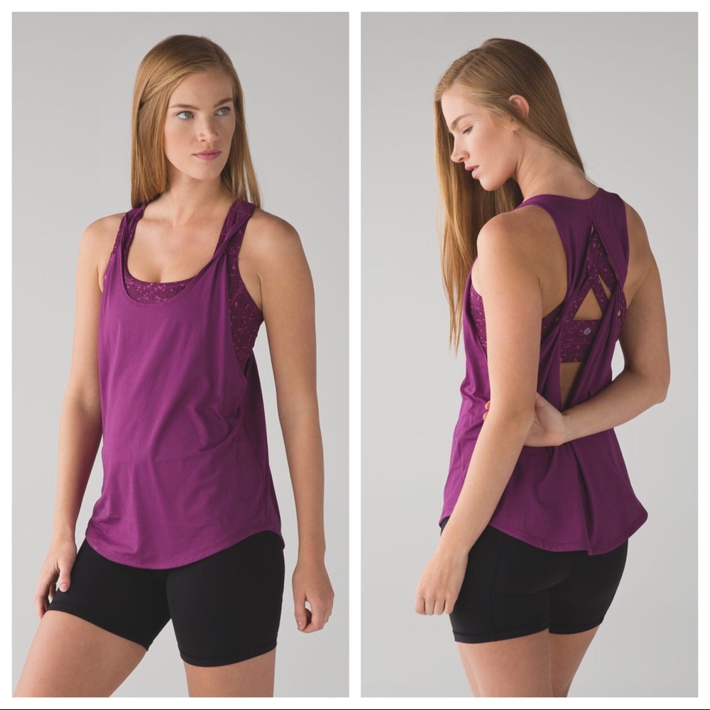 Lululemon Ready & Go Tank Paradise Geo Regal Plum